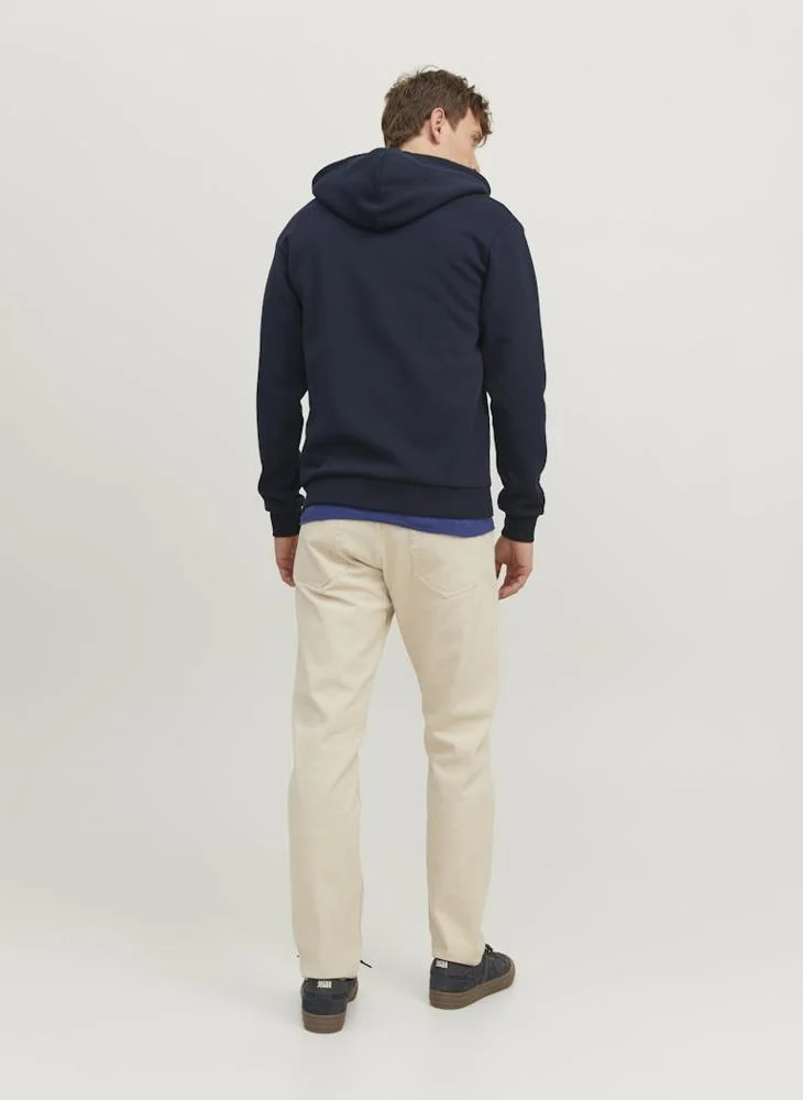 JACK & JONES  Casual Logo Zip Hoodie for Men | Best Price UAE